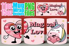 Enchanted reflections 11oz 15oz sublimation wrap, Valentines Product Image 1