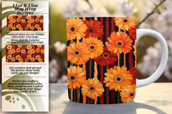 Spring Flower &amp; Stripe Mug Wrap - Colorful Marvel Product Image 1