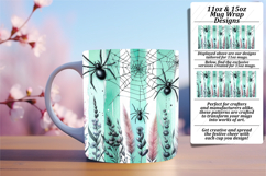Colorful 11oz Mug Wrap Png Template , Halloween Product Image 1