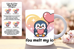 Chic 11oz Mug Wrap Png Artwork , Valentines Day Product Image 1