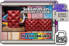 Modern 3D Quilted Mug Design Sublimation 11oz 15oz Product Image 1