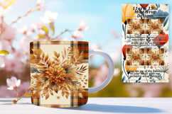 Happy 15oz Mug Wrap Png Template , Autumn Flower Product Image 1