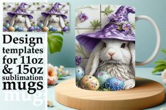 Vibrant 3D Easter Bunny Wrap Sublimation 11oz Product Image 1