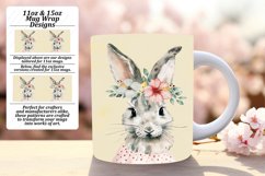Playful Bunny and Flower Art Mug Design Product Image 1