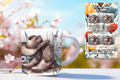 Creative 11oz Mug Wrap Png Template , Western Product Image 1