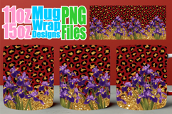 Heartfelt dreams sublimation mug wrap, Leopard Prints Product Image 1