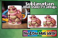 Unique flair 11oz 15oz mug wrap, Turtle Product Image 1