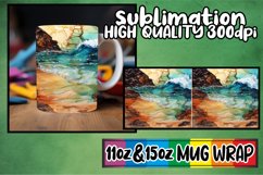 Coastal Tranquility Mug Wrap Sublimation, 11oz 15oz Product Image 1