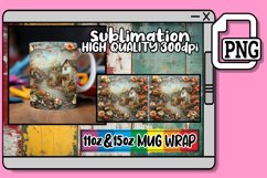 Tranquil Retreat: 3D Flower Pattern Mug Wrap Product Image 1