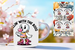 Glamorous 15oz Mug Wrap Png Artwork , Funny Ghost Product Image 1