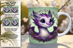 LUSH 15oz PNG Mug Wrap Template , Dragon Product Image 1