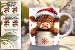 Radiant 11oz Mug Wrap Png Template , Christmas Product Image 1