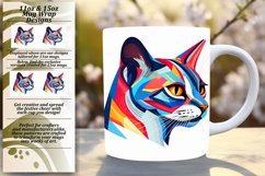 Colorful Cat Chronicles: Sublimation Mug Wrap Product Image 1
