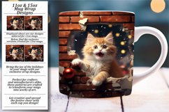 Christmas Kitten Cup Wrap Sublimation Product Image 1