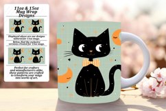 Adorable Cat Mug Wrap for Sublimation PNG Product Image 1