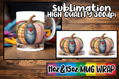 Breathtaking style sublimation 11oz 15oz mug wrap, Pumpkin W Product Image 1