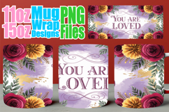 Cheerful sunsets sublimation mug wrap, Quote Product Image 1