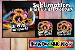 Gentle smiles 11oz 15oz sublimation wrap, Breast Cancer Product Image 1