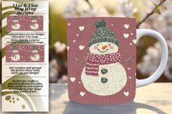 Quirky 15oz Mug Wrap Png Artwork , Snowman Product Image 1