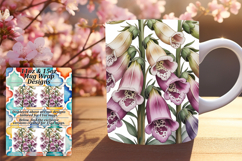 Fun 15oz Mug Wrap Png Artwork , Flowers Product Image 1