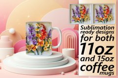 3D Blooming Flowers Mug Wrap - Spring Design Product Image 1