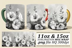 Flower Delight Mug Wrap - Spring Pattern 11oz 15oz Product Image 1