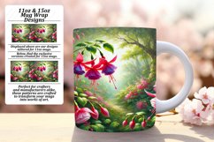 Whimsical 11oz Mug Wrap Png Design , Flower Product Image 1