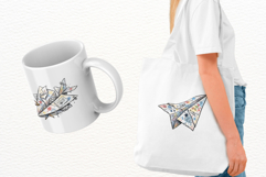Funny School Paper Airplane Clipart Product Image 3