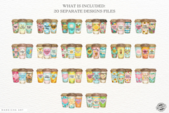 Summer Three Coffee Cups Clipart Product Image 4