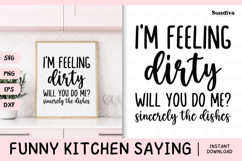 Funny Kitchen Saying SVG | Sincerely The Dishes Product Image 1
