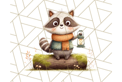 Cozy Autumn Animal Clipart, Fall Forest Critters PNG Product Image 5