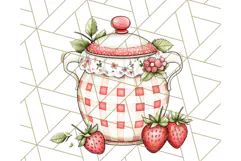 Cottagecore Strawberry Kitchen PNG Clipart, Retro Fruit Png Product Image 5