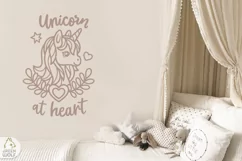 Unicorn at heart svg Unicorn t shirt design for girl svg dxf Product Image 5