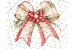 Muted Cozy Christmas Bows PNG Clipart, Winter Holiday Png Product Image 5