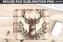 Watercolor Dear Mouse Pad Sublimation - Thanksgiving PNG Product Image 1