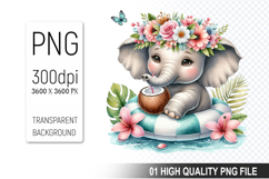 Summer Animals Clipart PNG Bundle, Tropical Summer Animals Product Image 2