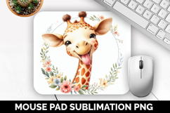 Giraffe, Cute Animal Mouse Pad PNG, Animal Lover Gift Product Image 1