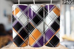 Halloween Plaid Pattern Tumbler Wrap - High Quality 300 Dpi Product Image 1