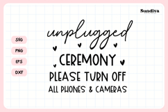 Wedding Sign Saying SVG | Unplugged Ceremony Product Image 3