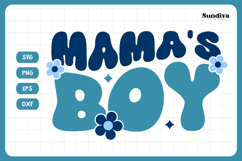 Funny Boy Toddler T-shirt Quotes SVG | Mama&#039;s Boy Product Image 3