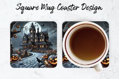 Halloween House Mug coaster | Coaster | Sublimation Design Product Image 1
