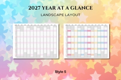 2027 Yearly at a Glance - Canva Template Product Image 7