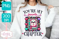 Valentines PNG design for book lovers, bookish shirt PNG Product Image 1