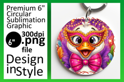 Stylish Circle Design for Keychains , Goose Product Image 1