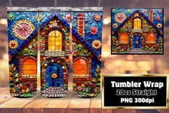 3D Stained Glass Festive Bliss Christmas Wrap 20oz Product Image 1