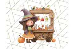Creepy Carnival Halloween Clipart PNG with Hayride Art Product Image 5
