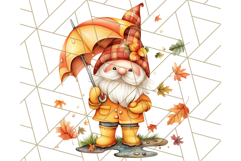 Fall Gnome PNG Clipart, Cute Autumn Gnomes with Pumpkins Product Image 5