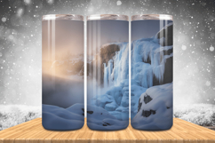 Winter Wonderland Snowflake PNG, Icy Tree 20oz Tumbler wrap Product Image 1