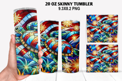 Skinny Tumbler 20oz Wrap Design,4th of july Tumbler PNG Product Image 1