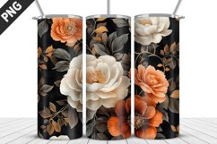 Rose Flowers Tumbler Wrap | Sublimation Design | Tumble PNG Product Image 1